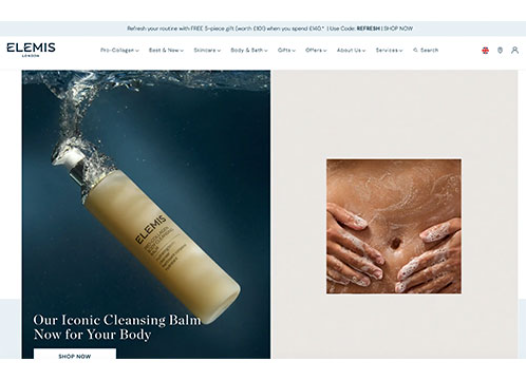 Elemis  – Digital experience that reflected authority and craftmanship