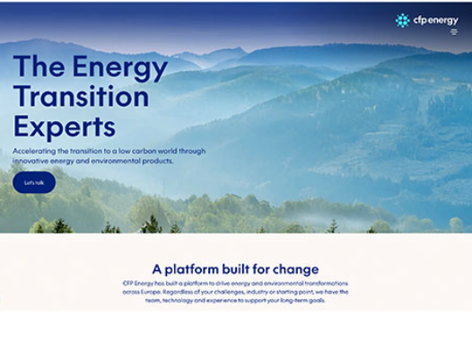 CFP Energy – Brand-led website rebuild that could clearly communicate both scale and expertise.