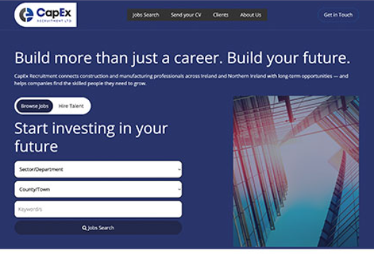 Capex Recruitment – A website that clearly differentiated it from traditional, transactional recruiters